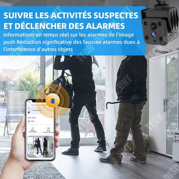 TD Spy Camera WiFi 5,7x4x4 cm HD 4G Mini dold kamera mini trådlös kamera osynlig minikamera övervakning wifi Mikrokamera
