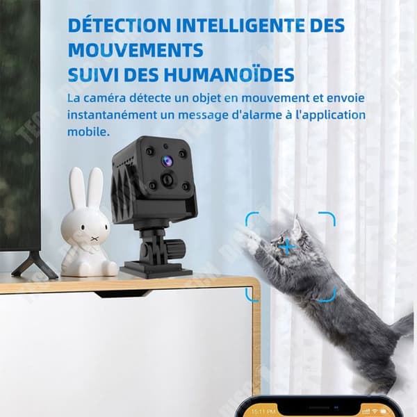 TD Spy Camera WiFi 5,7x4x4 cm HD 4G Mini dold kamera mini trådlös kamera osynlig minikamera övervakning wifi Mikrokamera