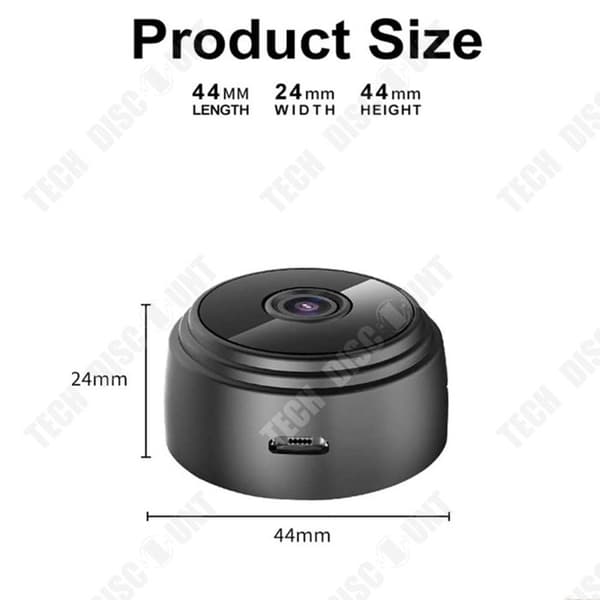 TD® Mini trådlös säkerhetskamera 1080p HD 3,6MM Smart övervakningskamera med magnet för inomhus/utomhusbruk för hemmet