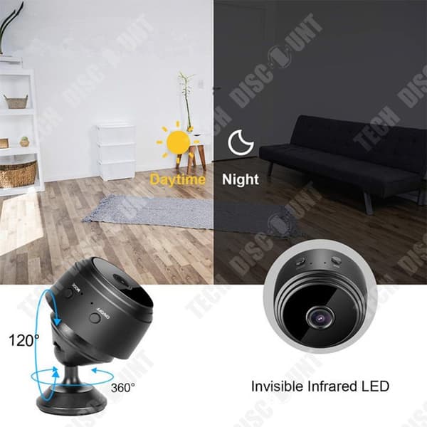 TD® Mini trådlös säkerhetskamera 1080p HD 3,6MM Smart övervakningskamera med magnet för inomhus/utomhusbruk för hemmet