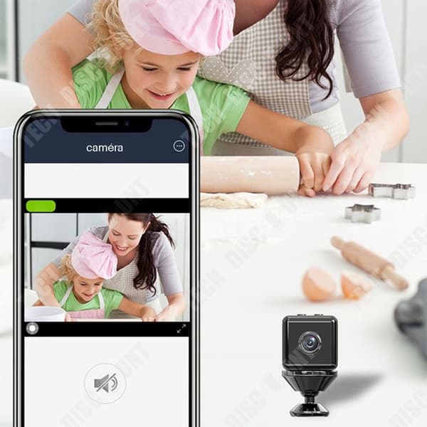 TD X6 Inomhus trådlös kamera Wifi-nätverksanslutning Night Vision Rörelsedetektering Videoslinga 360 graders rotation