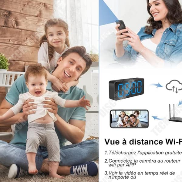 TD® Spy Camera 1080P HD Hemövervakning 2,4G/5Ghz WiFi Mini dold kamera WiFi Spionkamera med rörelsedetektion