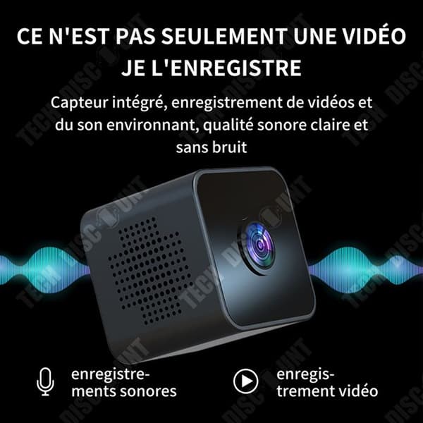 TD Kamera Espion 1080p Nattvision infraröd Mini gömd kamera mini trådlös osynlig mini övervakningskamera wifi
