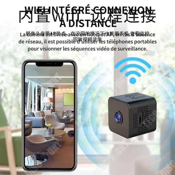TD Kamera Espion 1080p Nattvision infraröd Mini gömd kamera mini trådlös osynlig mini övervakningskamera wifi