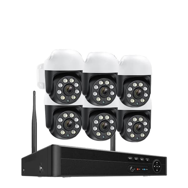 Trådløst sikkerhedskamerasystem, 8CH NVR, HD videokompression,8CH NVR 6 Kamera
