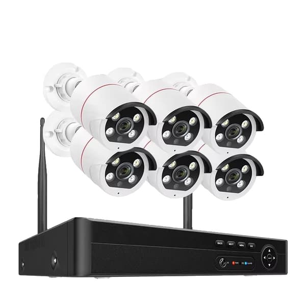 MiseCU Sikkerhedssystem, 8-Kanal NVR, 5MP Opløsning, To-Vejs Lyd,8CH 6stk Kamera 5MP