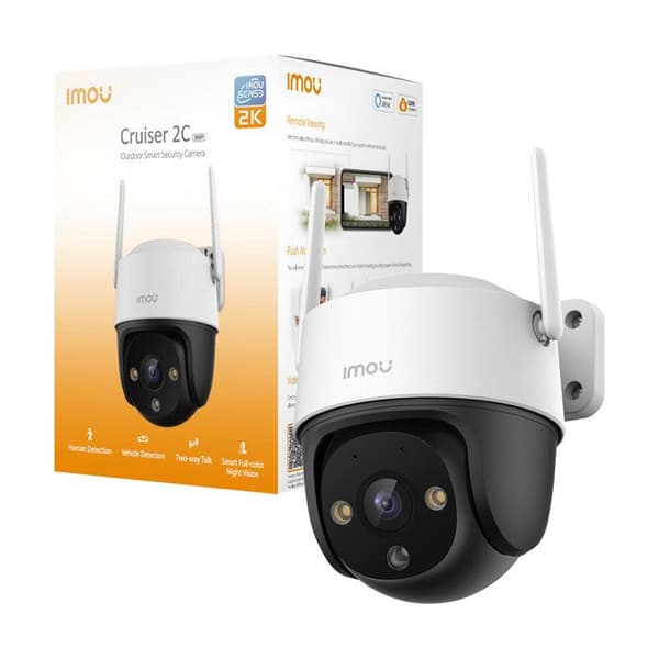 Kamera med Wi-Fi-anslutning Modell Cruiser 2C Vattentät 3MP 2K Tiltbar 360° IMOU Vit