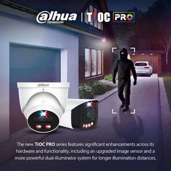 Nätverkskamera - DAHUA - WizSense TIOC Pro - 6 MP - Nattvision - AI-rörelsedetektering