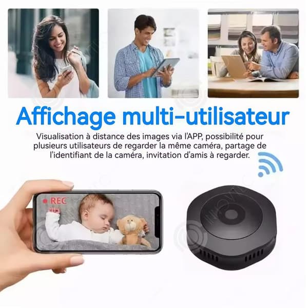 INN Mini övervakningskamera 2mp wifi smart nattvision med armband och magnetisk bärbar basövervakningskamera