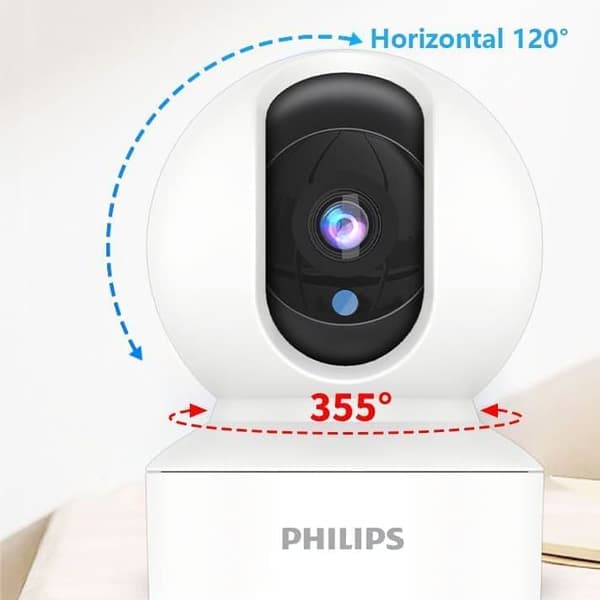 Philips IP-sikkerhedskamera TAI6000W/93 – 1080p, WiFi, Bevægelsesdetektion, Tovejstale, Nattesyn – TF-kort medfølger