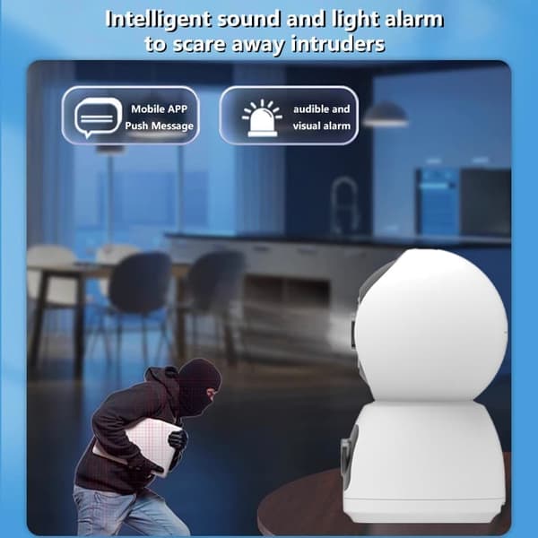 Philips TAI3320/70 5MP Smart Wi-Fi-kamera – Dual-Lens HD-overvågning | Nattesyn i fuld farve | Bevægelsesdetektion | Intet hukommelseskort inkluderet