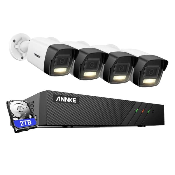 ANNKE Hemövervakningssystem, 3K-upplösning, Smart Dual-Light-teknologi,4st 2TB