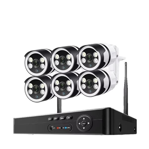 WiFi-turvakamerajärjestelmä, 8CH NVR, 3MP/5MP vaihtoehdot,1T Sisäänrakennettu HD, 8CH 6Kamera 3MP