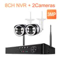 Pikkukuva 2 / 2: WiFi-turvakamerajärjestelmä, 8CH NVR, 3MP/5MP vaihtoehdot,8CH 2Kamera 3MP, 1T Sisäänrakennettu HD