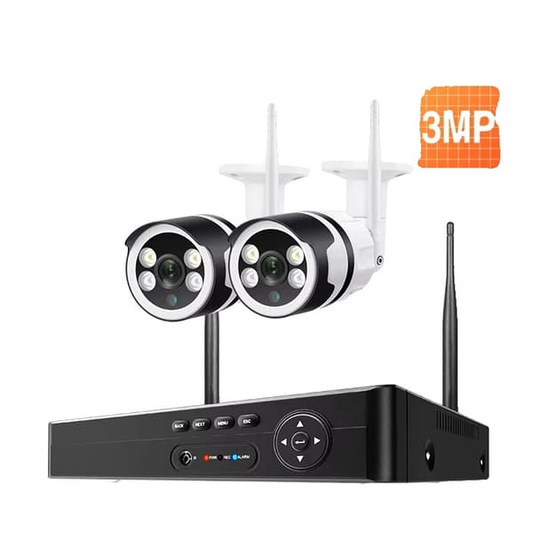 WiFi-turvakamerajärjestelmä, 8CH NVR, 3MP/5MP vaihtoehdot,8CH 2Kamera 3MP, 1T Sisäänrakennettu HD
