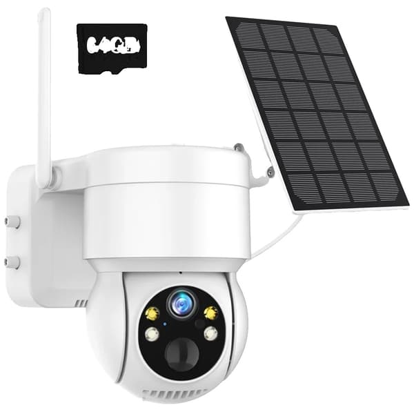 Wifi Ulkoilma Aurinkoverkkokamera, Täysi HD 4MP, 180 Päivän Valmiusaika,64GB TF-kortilla