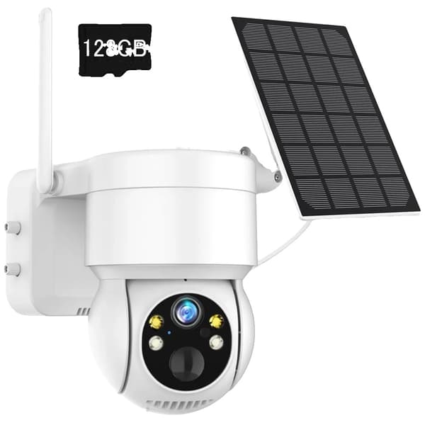 Wifi Ulkoilma Aurinkoverkkokamera, Täysi HD 4MP, 180 Päivän Valmiusaika,128GB TF-kortilla