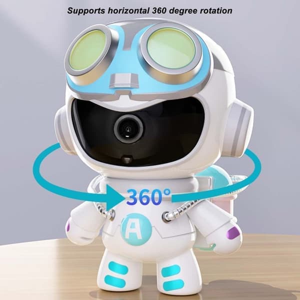 AOC A0C-7904-MN6 Smart Robotkamera | 1080P HD Nattvision | Barnrumsövervakning | WiFi Fjärråtkomst