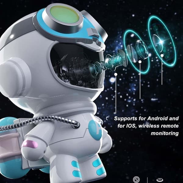 AOC A0C-7904-MN6 Smart Robotkamera | 1080P HD Nattvision | Barnrumsövervakning | WiFi Fjärråtkomst
