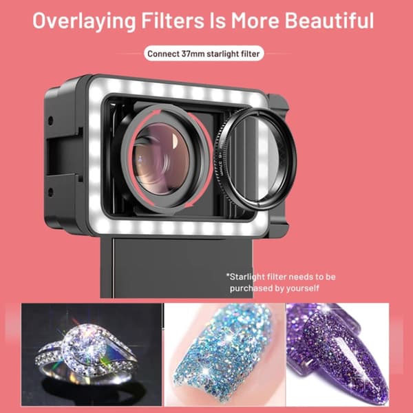 APEXEL 15X Macro Lens LED KIT