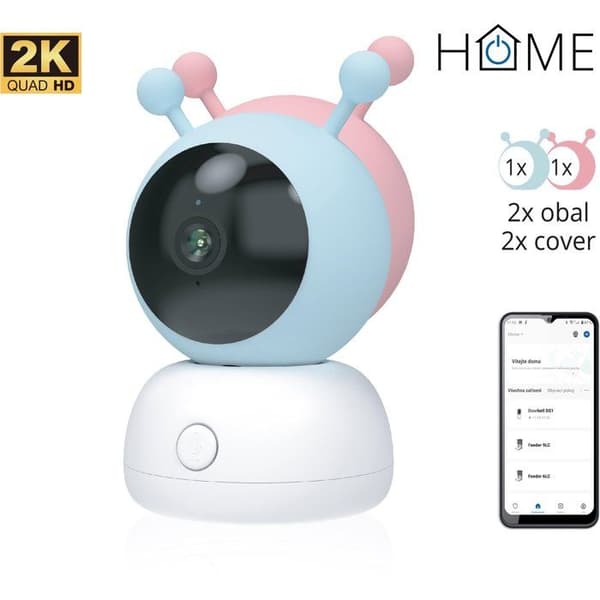 iGET HOME Kamera CS2 Baby Blå Rosa Vridbar Babyövervakning