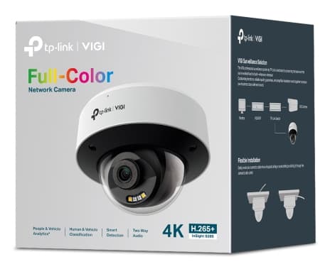 TP-Link InSight S285, IP-sikkerhetskamera, Utendørs, Koblet med ledninger (ikke trådløs), 107 m, 120 dB, Tak