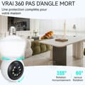 Miniatyrbild 4 av 4: Monitor typ av lampa - INNOVTEC - Färgnattvision - Wi-Fi - Dubbelsidig ljud - 360°