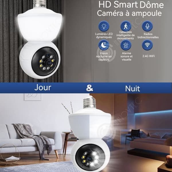 Monitor typ av lampa - INNOVTEC - Färgnattvision - Wi-Fi - Dubbelsidig ljud - 360°