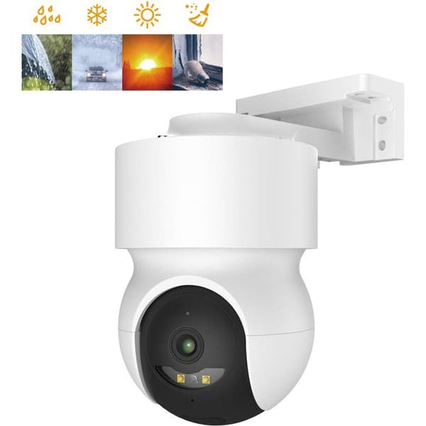 iGET HOME Kamera CS8 Utomhuskamera med rotation 2K vit med automatisk spårning