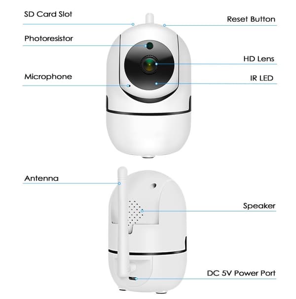 Denver IIC-172 - Digital inomhus IP SMART-kamera med infraröd diod för nattbruk