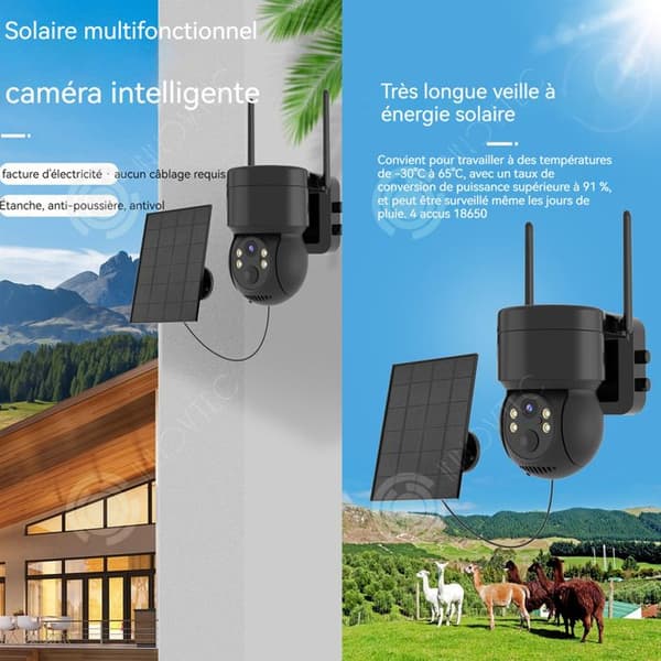 INN Övervakningskamera 4mp 1080p 7800mah IPX66 utomhus wifi trådlöst dubbelriktat ljud mänsklig detektering elektronisk kamera