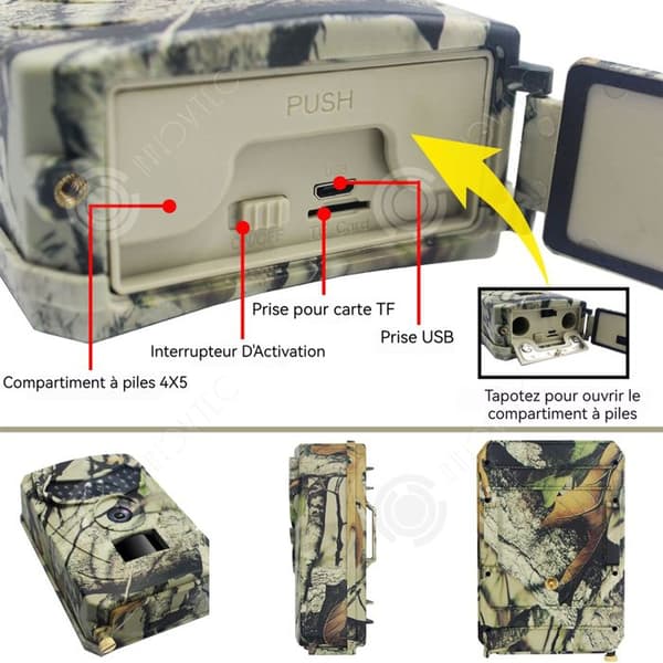 INN Jakkamera 20 miljoner pixlar 1080P automatisk fotografering detektion fält IP56 TF-kort 32GB ultra lång standby 8 månader