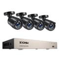 Miniatyrbild 2 av 2: Övervakningssystem med CCTV, 1080P upplösning, dag/natt-övervakning,8CH DVR x 4 Kameror, Ingen