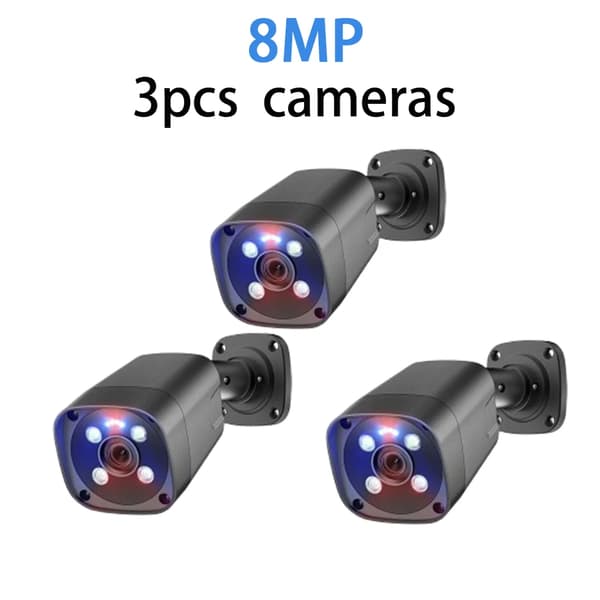 IP-kamera, 5MP klarhed, kablet forbindelse,3pc 48V POE 8MP Cam-a