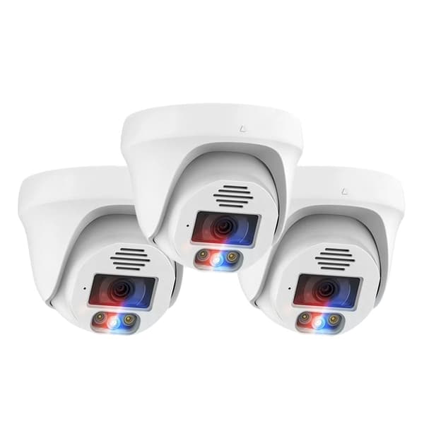 Techage Overvågningskameraer, 4MP & 5MP Opløsning, Dome Design,3PCS 8MP KAMERA B