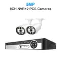 Pikkukuva 2 / 2: 5MP POE CCTV -järjestelmä, kaksoisvalotilat, parannettu yökuvaus,1T Sisäänrakennettu HDD, 8CH NVR 2PCS CAM 5MP