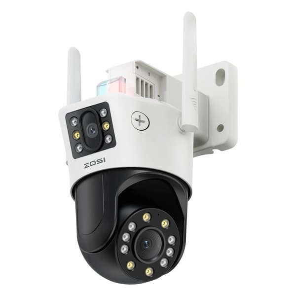 ZOSI WiFi PTZ-turvakamera, 8MP resoluutio, kaksoislinssiteknologia,C298 SE