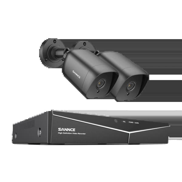 1080P 4-kanavainen DVR CCTV-järjestelmä, ulkokäyttöön soveltuvat säänkestävät kamerat, mobiililaitteella tapahtuva etävalvonta,2T, 2Kpl Kamera