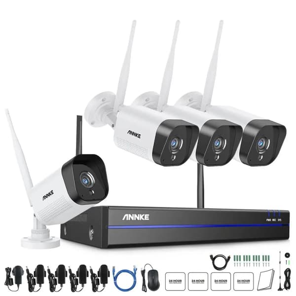 WiFi-videovalvontajärjestelmä, 3MP-kamerat, 5MP-tallennusresoluutio,4KPL Kameroita, Ei mitään
