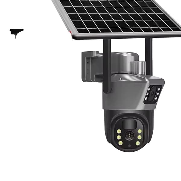 Aurinkokäyttöinen turvakamera, 8MP HD -resoluutio, IP66 säänkestävä,WiFi -Muistikortti