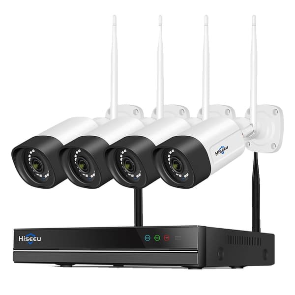Trådlöst CCTV-system, högupplöst, tvåvägsljud,EU-plugg, 3T（utomhus sport）, 16CH NVR 4 Kameror-a