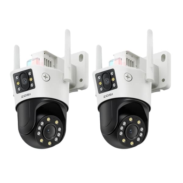 ZOSI WiFi PTZ-säkerhetskamera, 8MP upplösning, dual-lins teknologi,C298 Max och SE