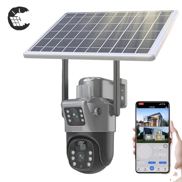 4MP 4G Langaton Aurinkokamera, PIR-liiketunnistus, IP66 Vesitiivis,4G Versio + 64G