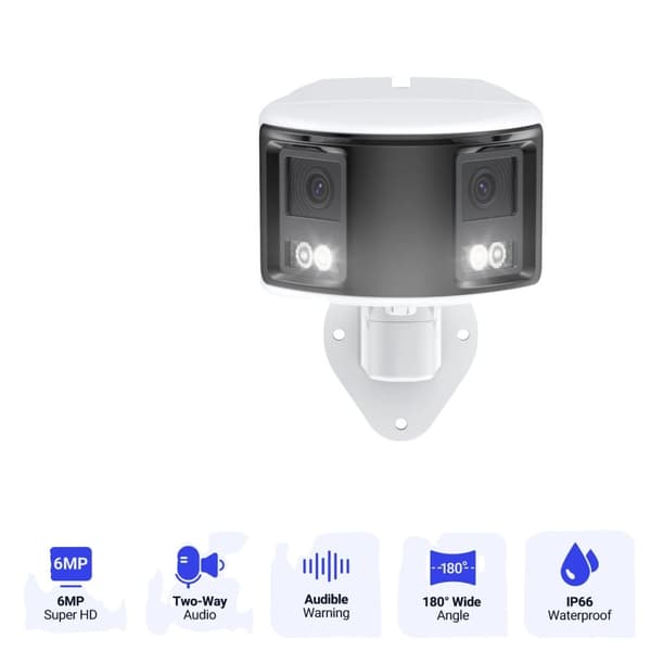 5MP PTZ Wifi Övervakningskamera, 20X Optisk Zoom, Tvåvägs Ljud,6MP Dubbelobjektiv