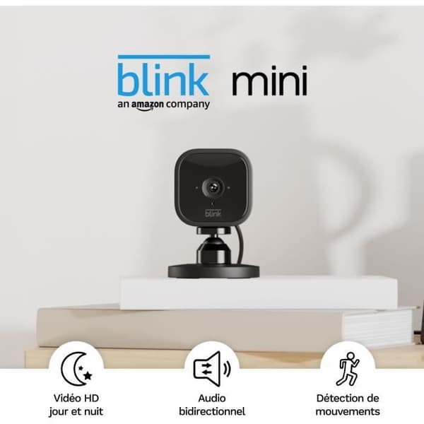 Övervakningskamera - BLINK HEMSSÄKERHET - Mini 2-Cam - HD 1080p - Nattseende - Rörelsedetektering