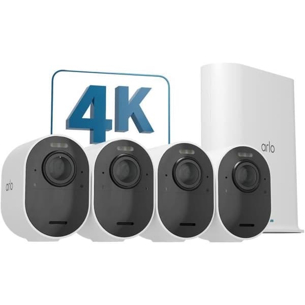 Paket med 4 kameror - ARLO - Ultra V2 - Utomhus - Batteri - Nattseende