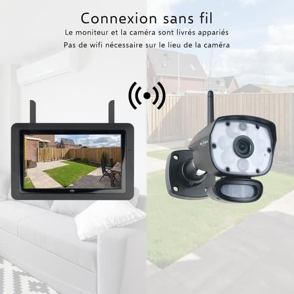 ELRO CZ60RIPS Color Night Vision Surveillance Camera Kit med 9 skärmar och appar - 1080P HD-upplösning
