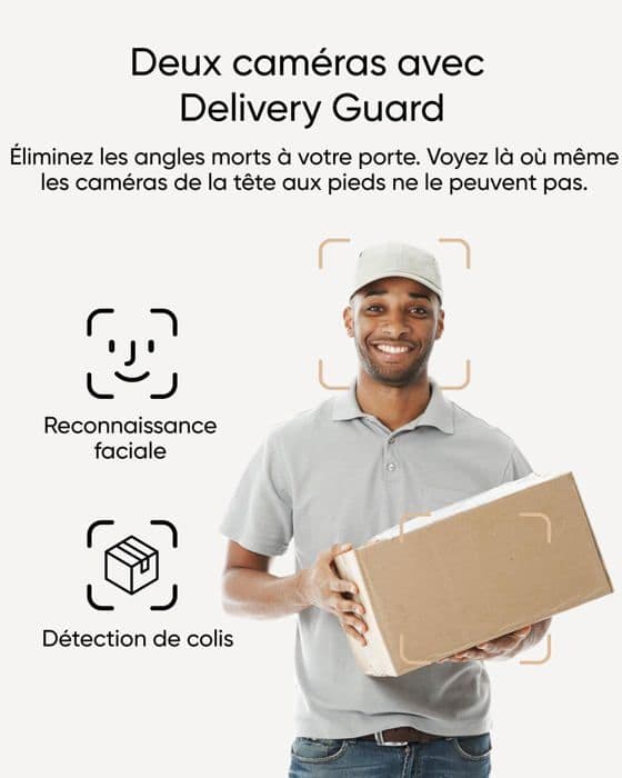 eufy Security Video Doorbell E340 - Dubbel kamera - Full HD 2K vision - Färg Night Vision