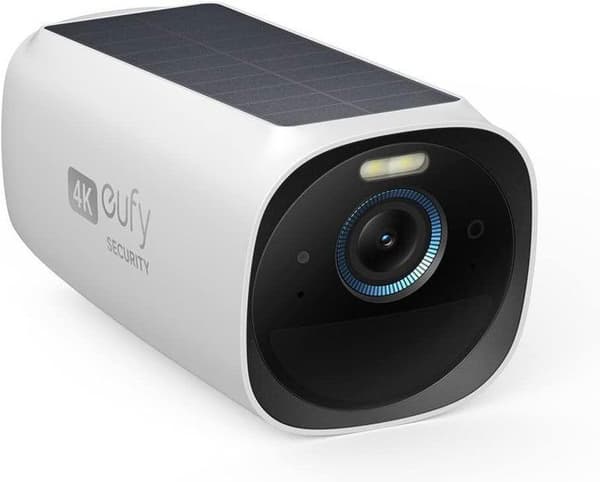 eufy Security S330, Wireless Outdoor WiFi-övervakning, 4K, Inbyggd solpanel, Color Night Vision, Homebase 3 krävs