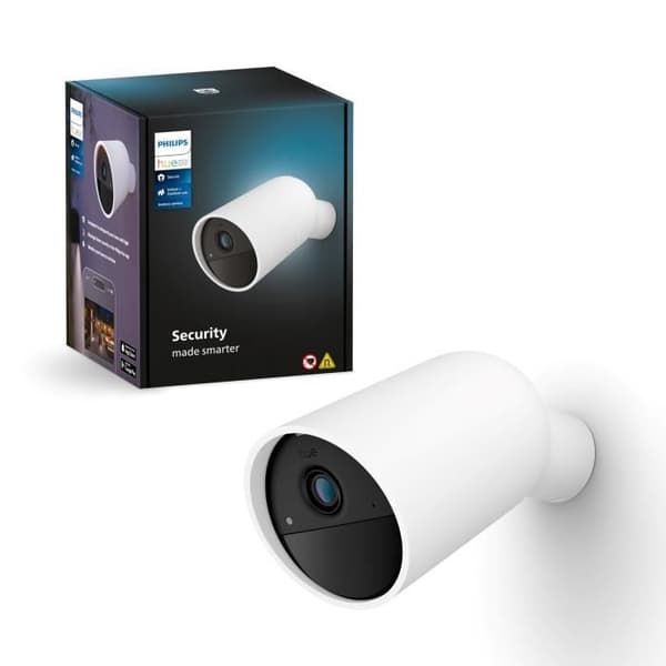 Trådlös kamera - Philips Hue - Säker - HD 1080P - Inomhus eller utomhus - Kontroll med en enda app - Vit